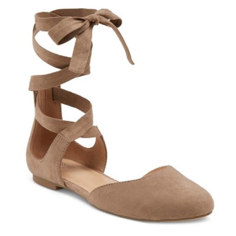 Lace Up Ballet Flats - Picture 1 of 5